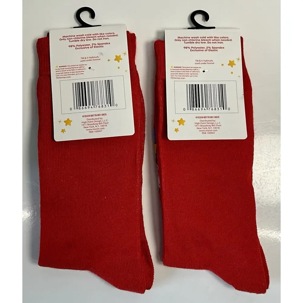 Rainbow Brite Sprite 2 pair Socks Womens Shoe Size 6.5-12 Sock Size 10-13 NWT